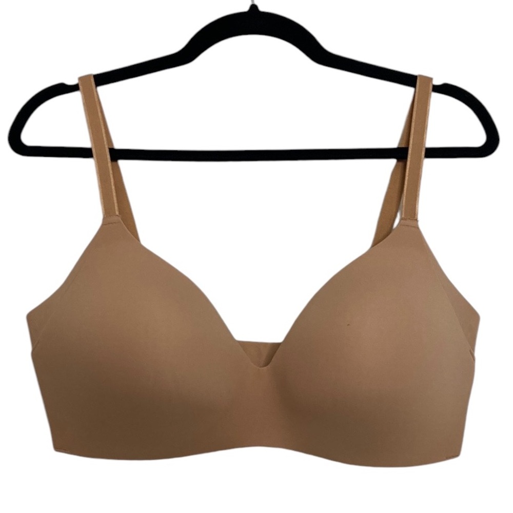 Knix Wingwoman Bra Size 7 36DD 38DD 36E 38E Beige Tan Wireless Comfort